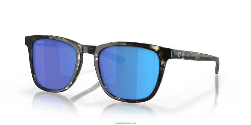 Sonnenbrille NNPLP20 glänzender schwarzer Seetang Männer Costa Del Mar Sullivan