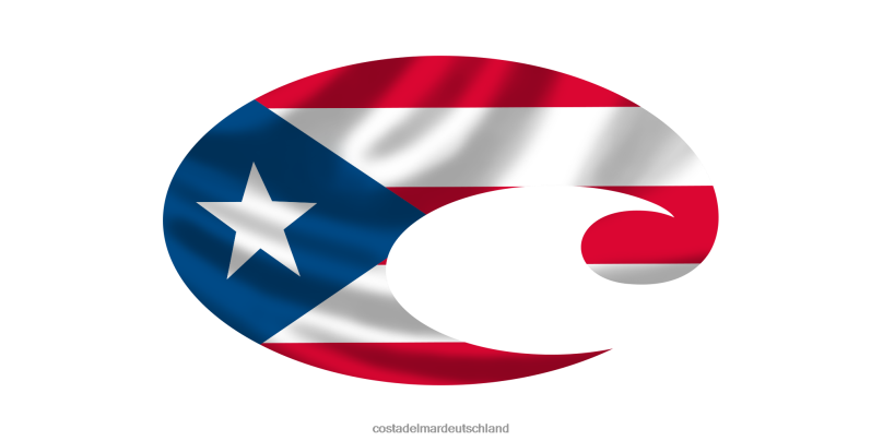 Zubehörteil NNPLP822 sortiert unisex Costa Del Mar Aufkleber mit Flagge von Puerto Rico