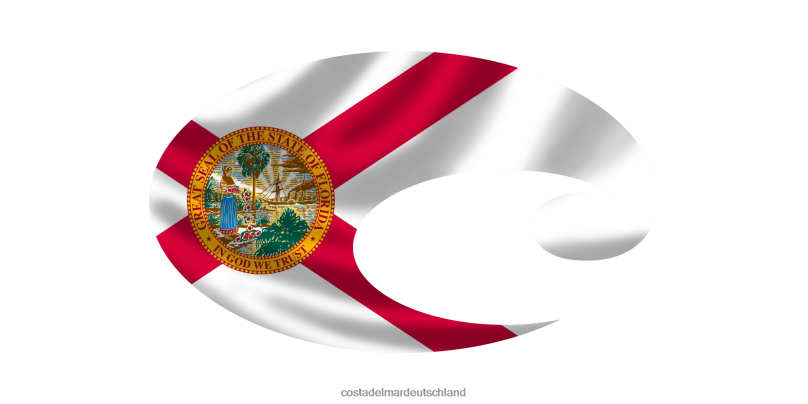 Zubehörteil NNPLP823 sortiert unisex Costa Del Mar Florida-Flaggenaufkleber